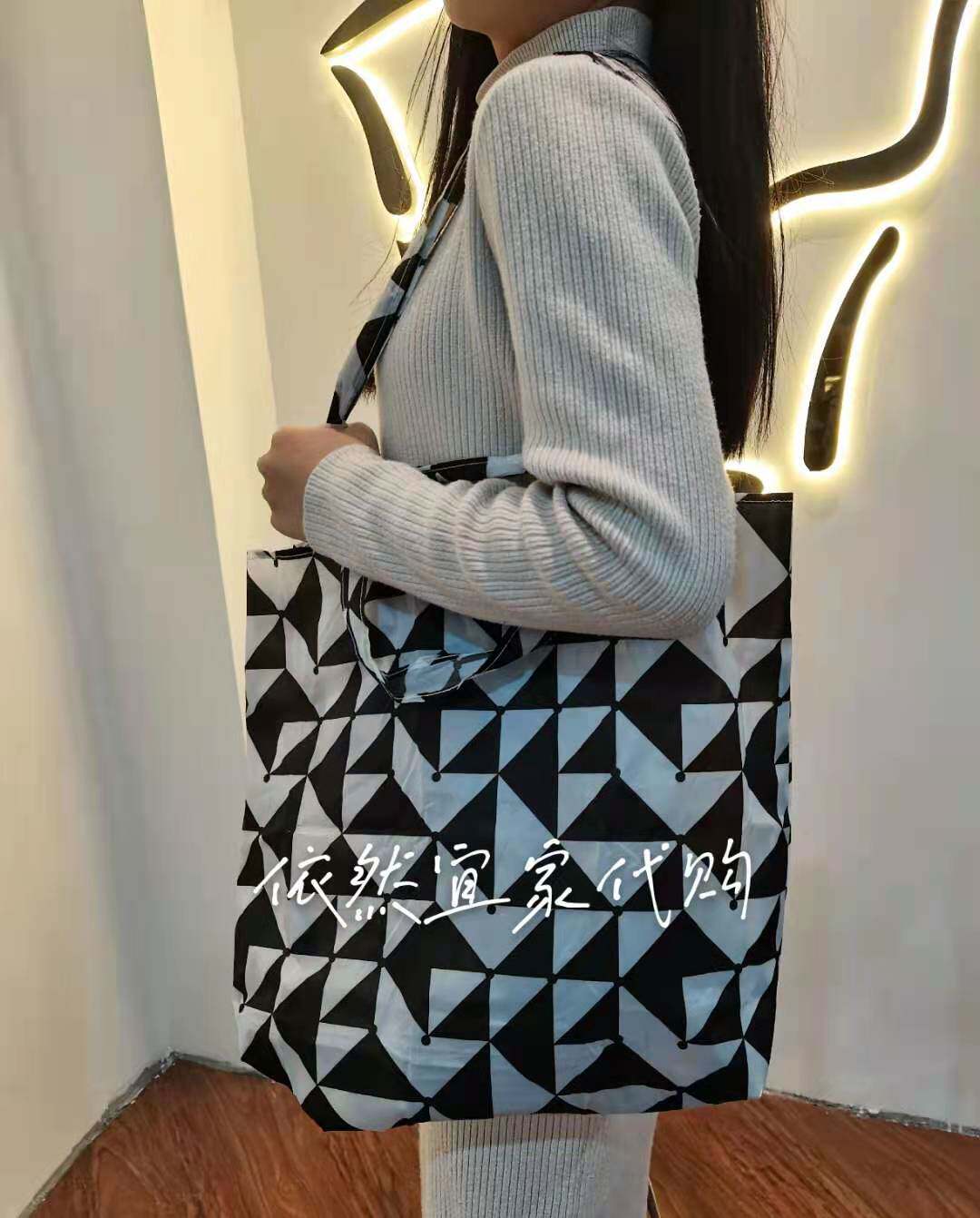 宜家辛恩格手提袋 单肩包收纳袋大容量环保袋折叠菜篮国内代购