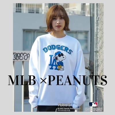 日本潮牌联名棒球队史努比特别混纺加绒刺绣卫衣男女同款情侣装