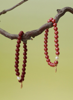 【本命之选】来福牌 珍珠 朱砂 帝王砂 紫金砂 红火手链手串