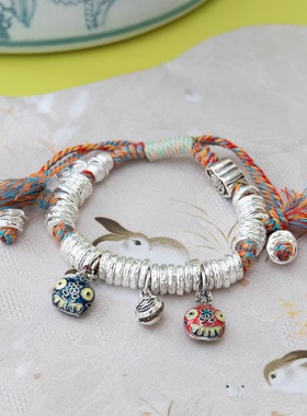 【吞金兽】古法加厚镀银 盘缠金 纳福 进才 吉祥手链