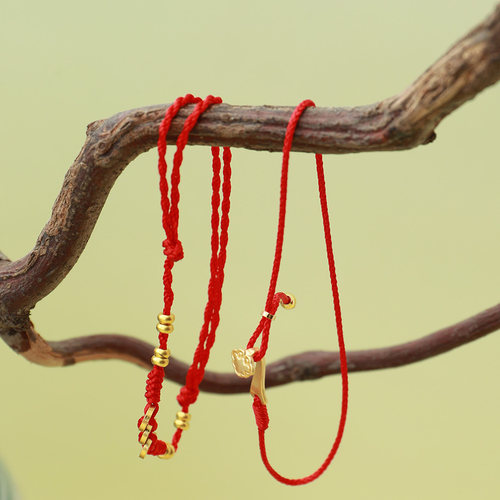 【福气满满】好运红绳 钱串子 金色如意 手绳手串 礼物 小巧精致