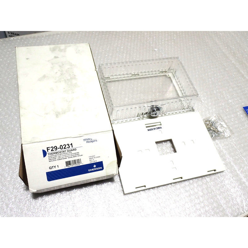 白色 Rodgers F29-0231 恒温器保护带钥匙锁 全新