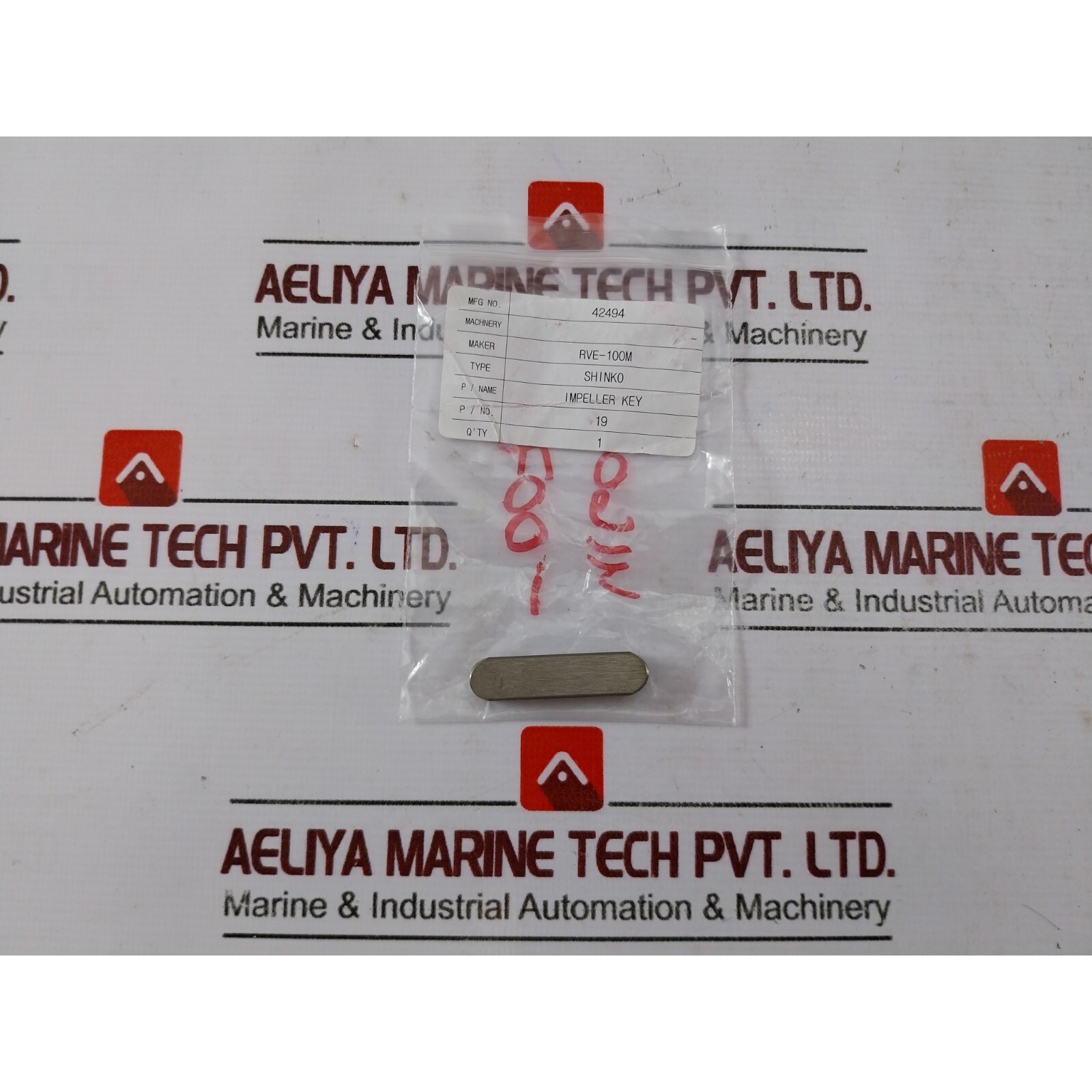 SHINKO RVE-100M Impeller Key 4160-00758