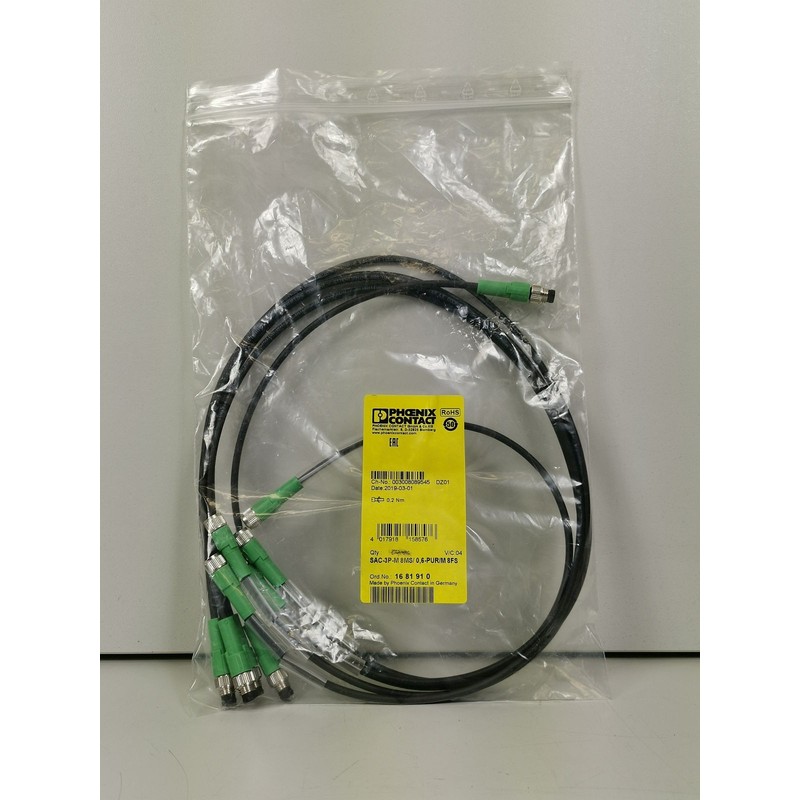PHOENIX CONTACT RoHS SAC-3P-M8MS/ 0,6-PUR/M 8FS 1681910 Sens