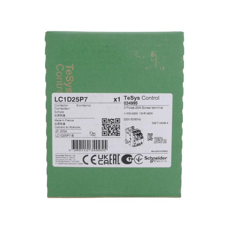 SCHNEIDER-ELECTRIC LC1D25P7 LEISTUNGSSCHüTZ LC1D