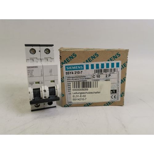 Siemens Leitungsschutzschalter 5SY4210-7 MCB C10 NEU