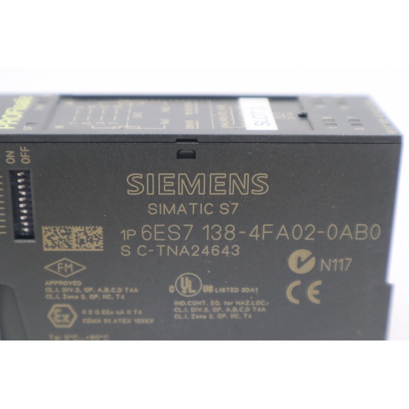西门子 6ES7-138-4FA02-0AB0 6ES71384FA020AB0 PROFIsafe Simati
