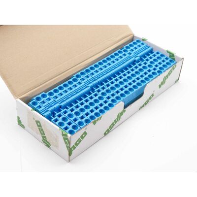 25x Wago 284-684 284684 800V 10mm2 blau 3-Leiter-Durchgangsk
