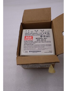 全新带盒 Mean Well DR-4512 电源 1.5A 50/60Hz 库存 H510A
