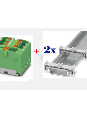 PHOENIX ,PTFIX 4/6X1,5 GN , Grün + 2x Tragschienenadapter,s