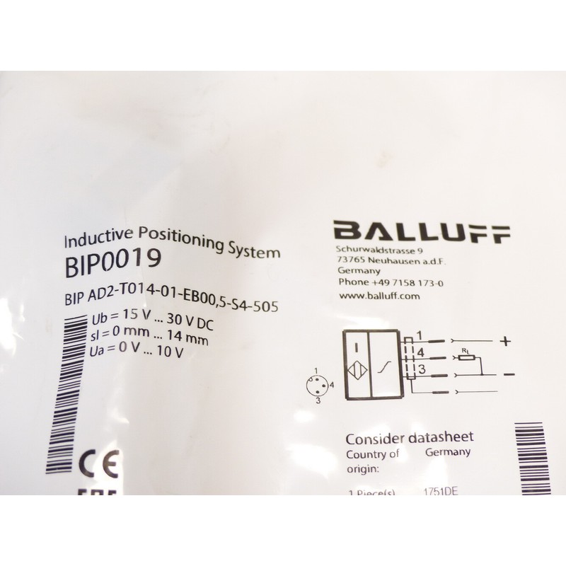 Balluff BIP0019 BIP AD2-T014-01-EB00,5-S4-505 Induktive Posi