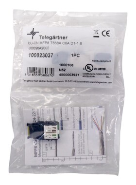 TELEG?RTNER CU-CN MFP8 T568A C6A D1-1.6 ID 100023037 RJ45 ST