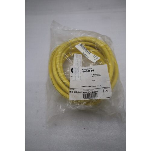 全新 Allen-Bradley 4 针插头 889N-F4AF-20F 600V 10 安培电缆库