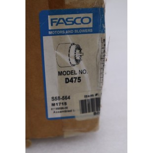 rpm D475 惠普 FASCO 460V 带盒库存 电机 1564 全新 1550