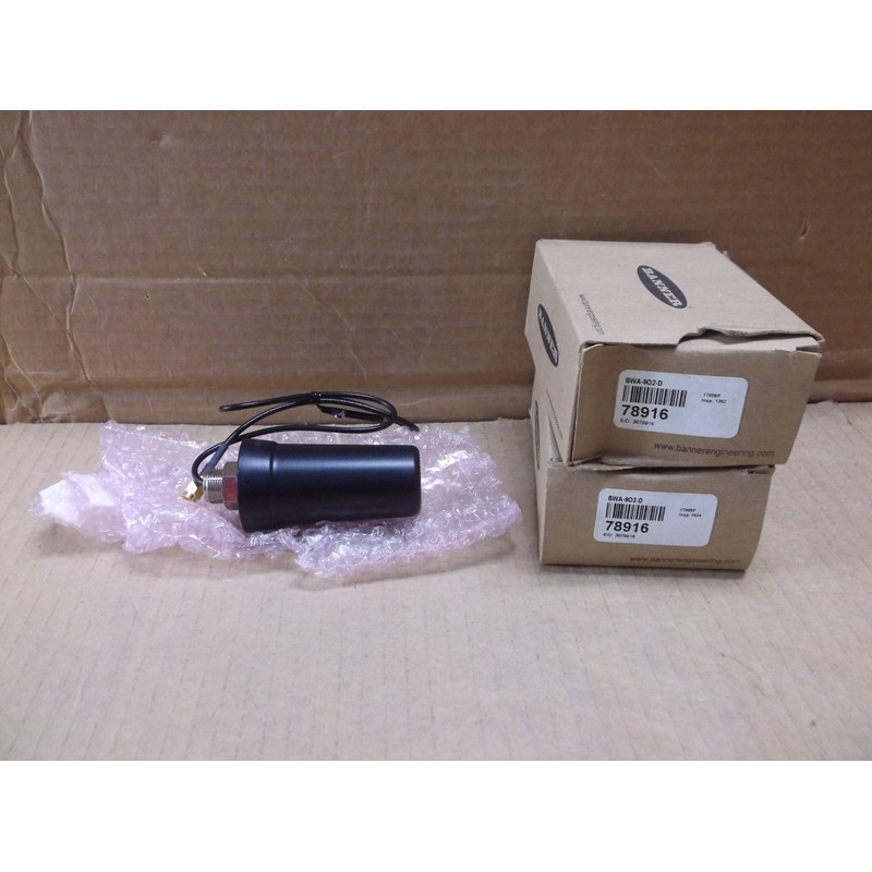 BWA-9O2-D Banner NEW Box Antenna 900 MHz 2 dBi Omni Dome RPS