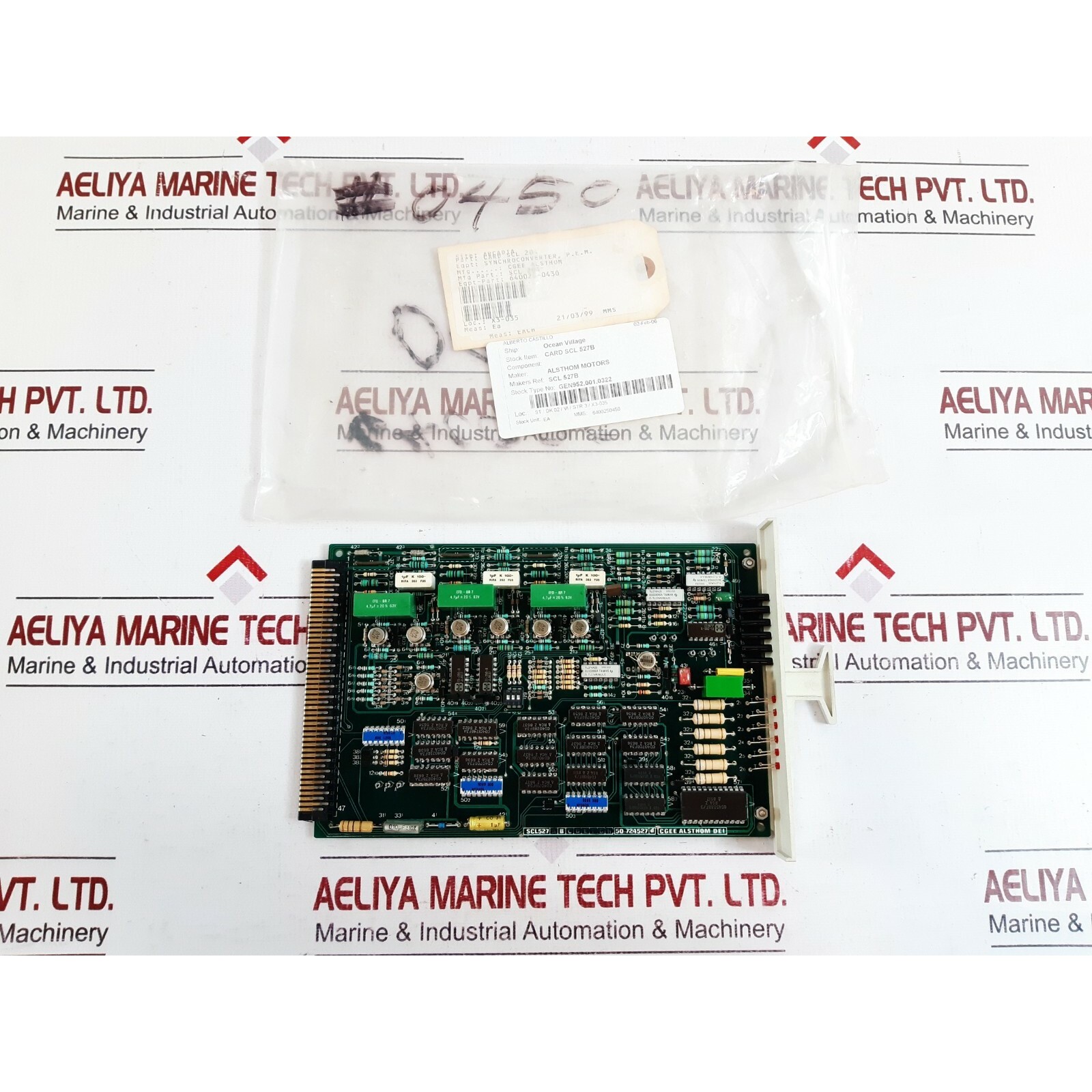 Cgee alsthom scl 527b pcb card 50-724527 d