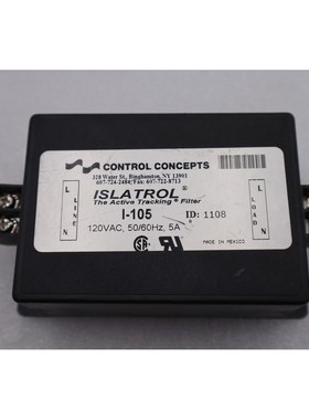 CONTROL CONCEPTS I-105 ISLATROL 主动跟踪过滤器 120VAC 50/60H