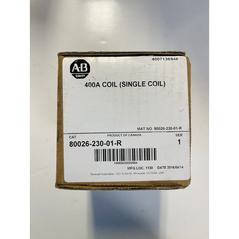 全新未拆封 Allen Bradley 80026-230-01-R 400A 线圈 1(单线圈)#