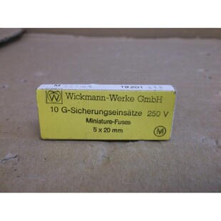 41571 (Boite De 10) Wickmann-Werke 5x20mm 250mA Verre Fusibl