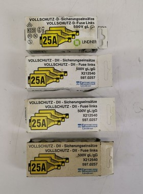 LINDER 597.0257 25A/500V Schmelzsicherung D-Fuse 16 245 25 2