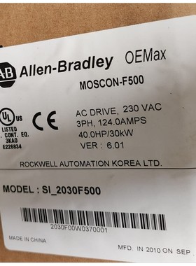 MOSCON-F500 ALLEN BRADLEY SI_2030F500 OEMAX 30KW VFD ROCKWEL