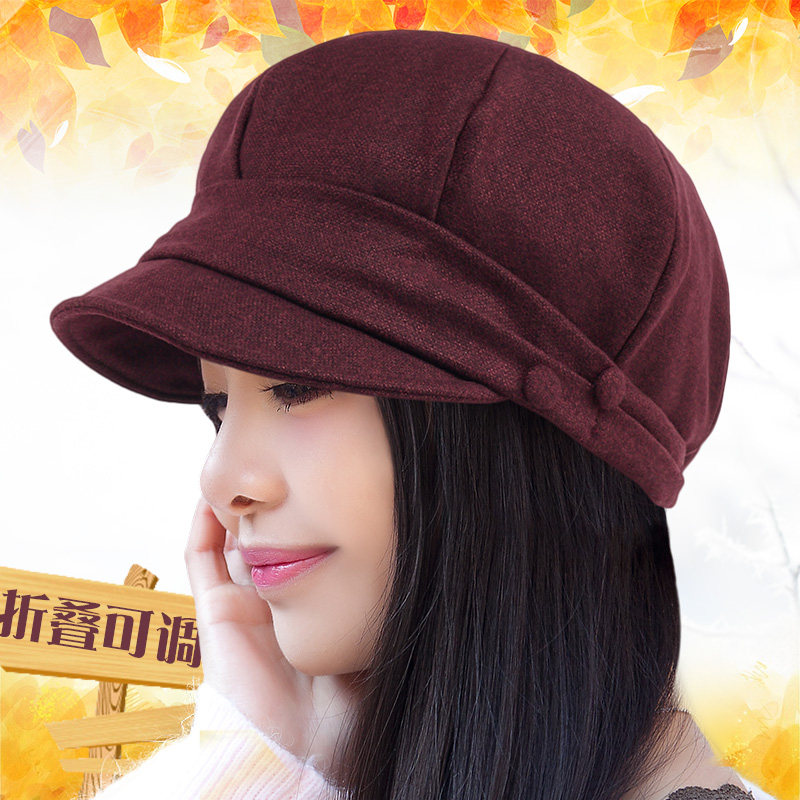 中年冬季时尚女帽子春秋季八角帽秋冬新款鸭舌帽贝雷帽女冒子英伦