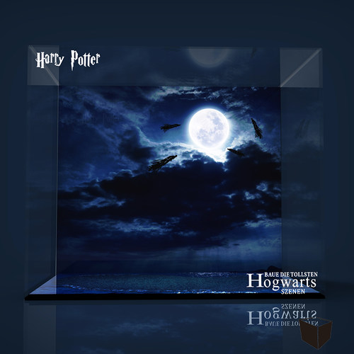 KGBOX乐高71043哈利波特城堡霍格沃茨防尘盒罩展示盒LED灯光灯饰