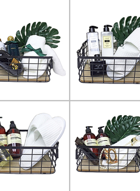 简约现代样板房别墅卫浴浴室篮子沐浴露香薰香水鞋子套装浴缸摆件