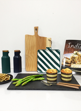 样板房软装厨房样板间摆件菜谱组合面包蔬菜锅具北欧式装饰品