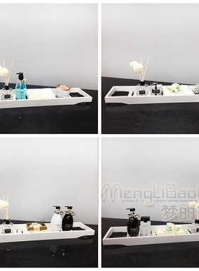 样板房间装饰摆件卫生间浴室陈列摆设道具洁具店毛巾架浴缸置物架