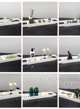 现代样板房浴缸架木质欧式浴缸浴室置物架托盘支架泡澡收纳装饰