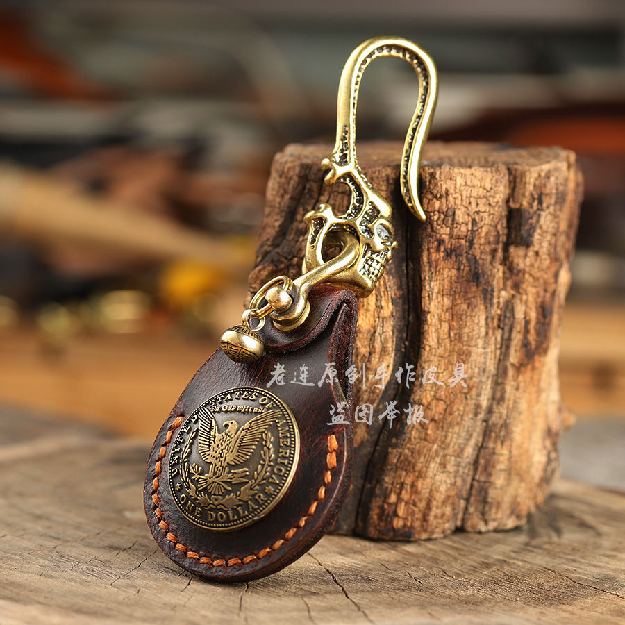 头层牛皮原创手作竖款青年电动车