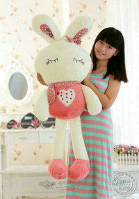 包邮love生日礼物毛绒玩具小白兔