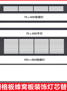 15*60集成吊顶蜂窝板格栅灯筒灯射灯led平板灯吊顶150*600浴霸
