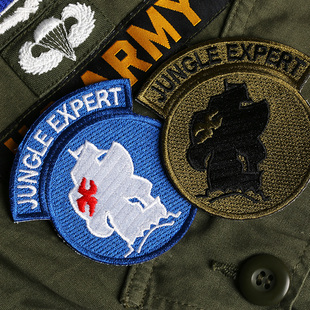 越战TCU刺绣口袋章专家BDU套服M65风衣徽章OG107胸章臂章魔术贴