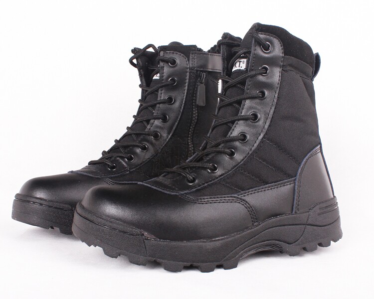 Boots militaires en cuir - choc - Ref 1398301 Image 5