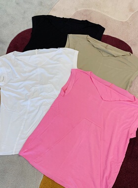 【CMOD】超柔莫代尔领巾T恤女夏季薄款设计感短袖休闲