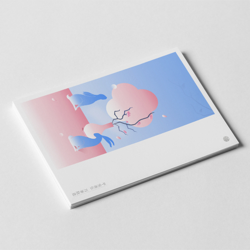 njsb190中秋节小卡片折卡贺卡超大请柬明信片明信片小贺卡片请贴