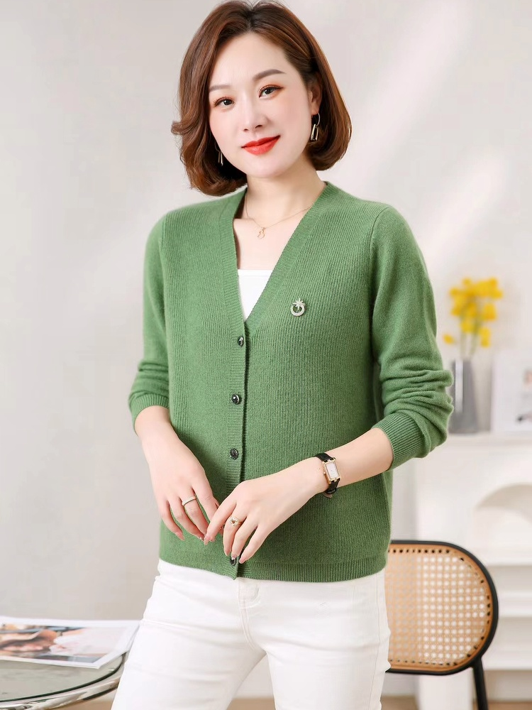 双鹿2025新女针织羊毛开衫外套羊驼绒女士v领宽松长袖羊毛衫毛衣,女装/女士精品,毛衣,淘宝优惠券,粉丝福利购,淘宝优惠卷