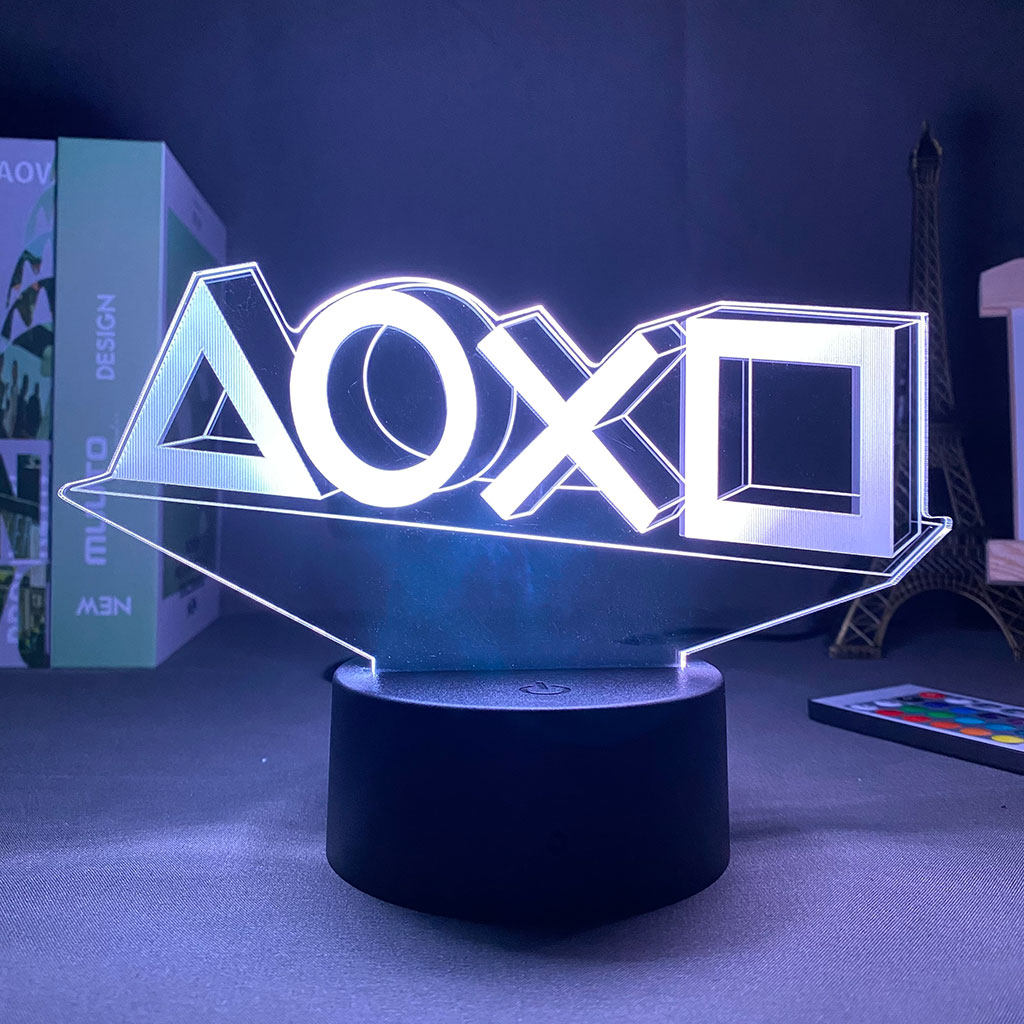 索尼ps4信仰图标灯亚克力氛围灯3d小夜灯playstation周边生日礼物