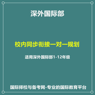 深外国际部SWIS各年级校内IB同步衔接课程线下试听课程1节