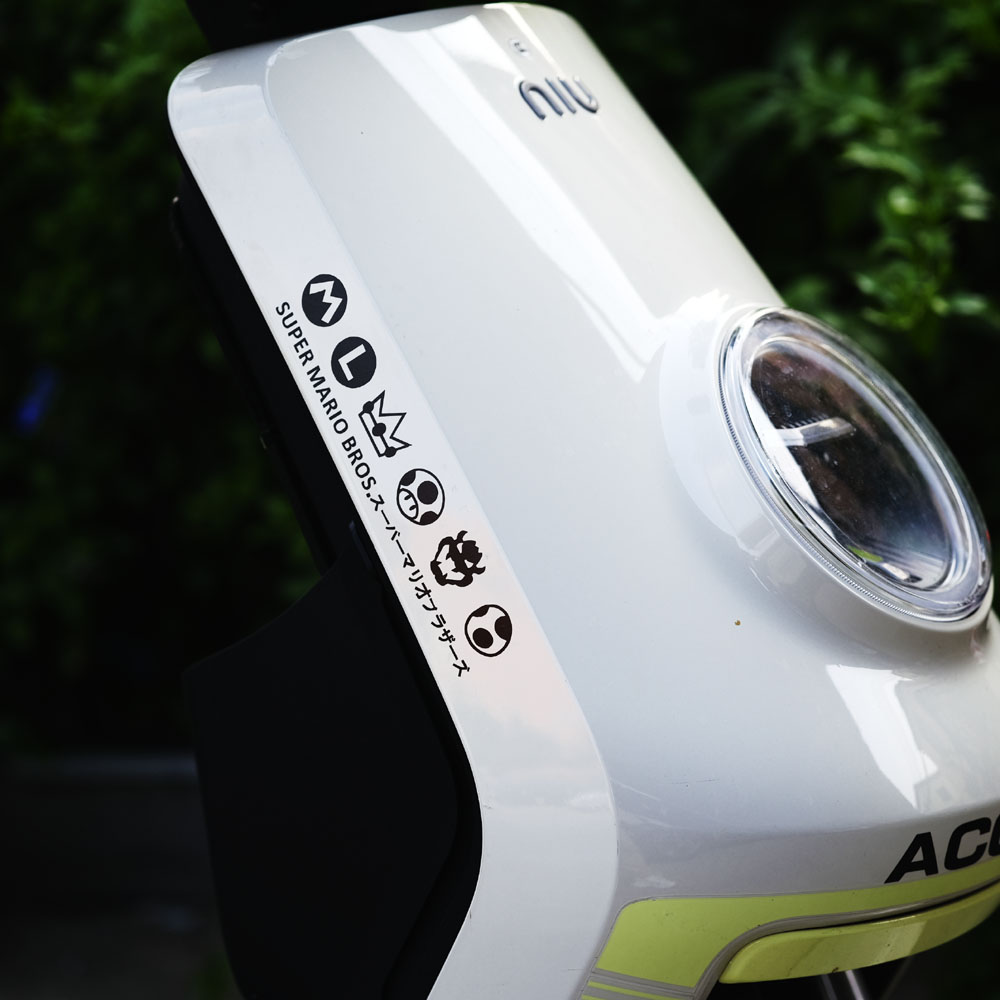 超级玛丽小牛mqil mt N1S NT FX FXT nplay车贴装饰防水贴纸创意