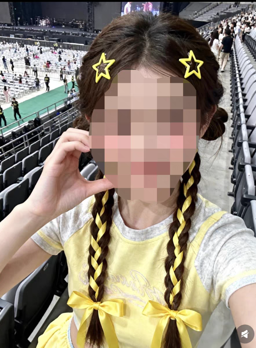 黄色星星发夹边夹头饰发饰刘宇宁鹿晗应援妆编发丝带演唱会妆容
