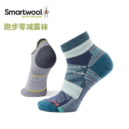 Smartwool户外跑步功能零减震船袜及踝吸汗透气美利奴羊毛男女袜