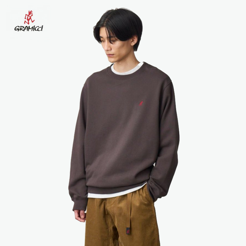 【25秋】GRAMICCI 小野人新品刺绣小野人LOGO圆领套头卫衣G308-FT