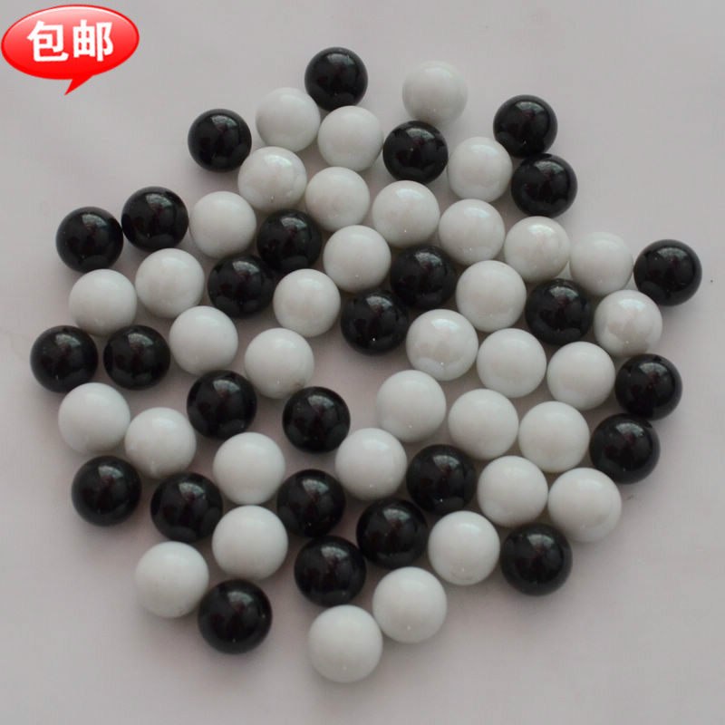 包邮黑白瓷玻璃珠玻璃球溜溜球弹珠直径1.6厘米黑色眼睛玻璃圆珠