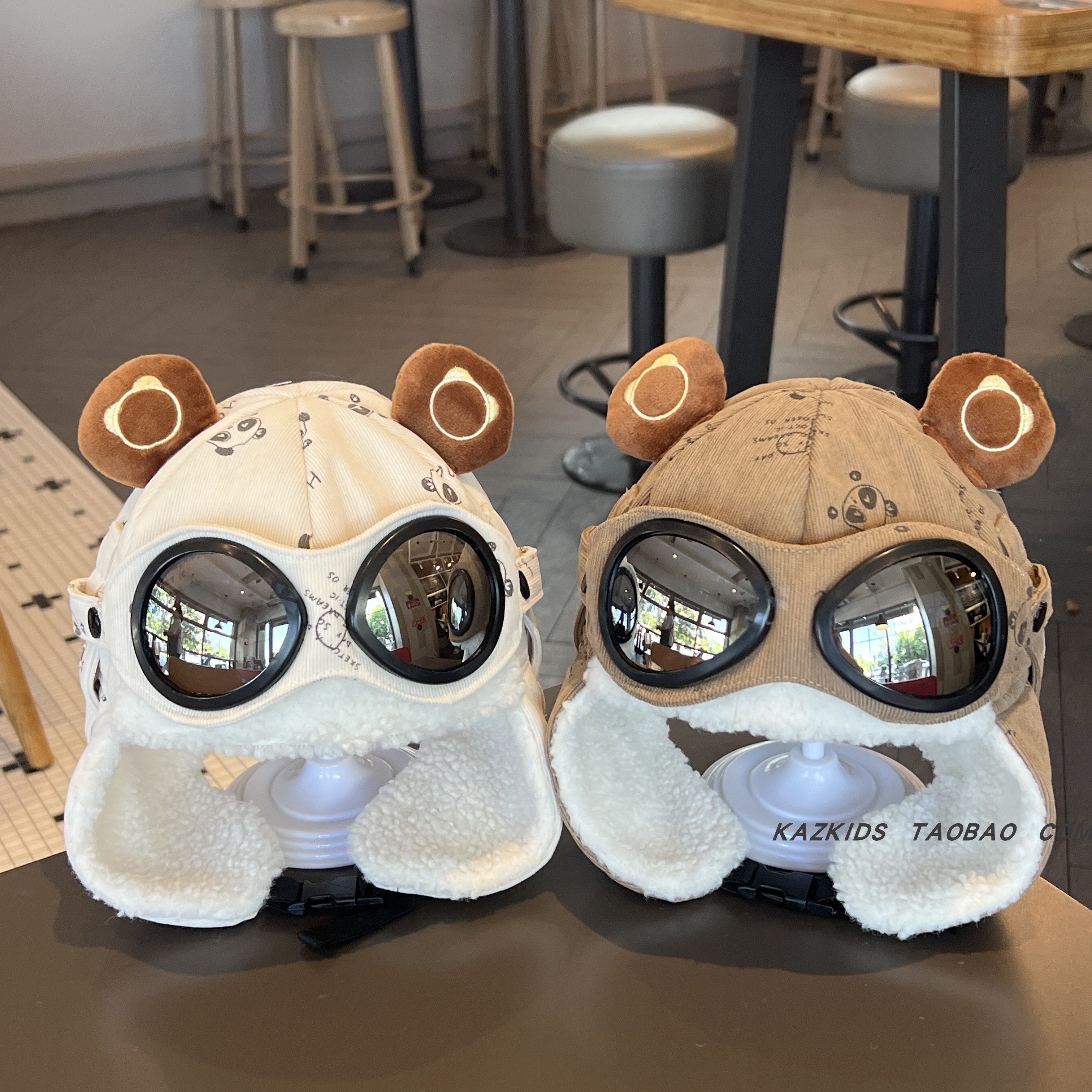 儿童帽子秋冬季男童眼镜雷锋帽防风护耳女宝宝保暖2025新款飞行帽,童装/婴儿装/亲子装,帽子,淘宝优惠券,粉丝福利购,淘宝优惠卷