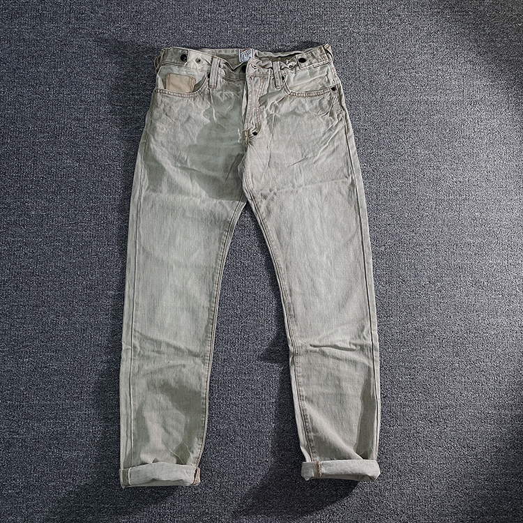 牛王 prps紫制品休闲裤欧美复古重工水洗做旧修身直筒牛仔裤男