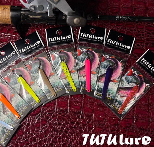 TUTUlure新品Trout Archer鳟鱼亮片2.5克管理场虹鳟溪流路亚饵