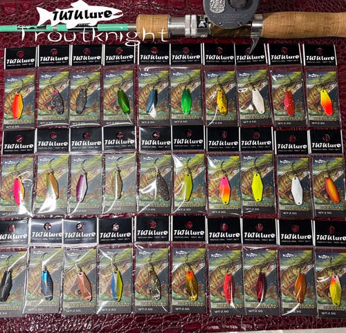 TUTUlure新品TroutKnight2.5克彩色鳟鱼马口亮片管理场路亚饵